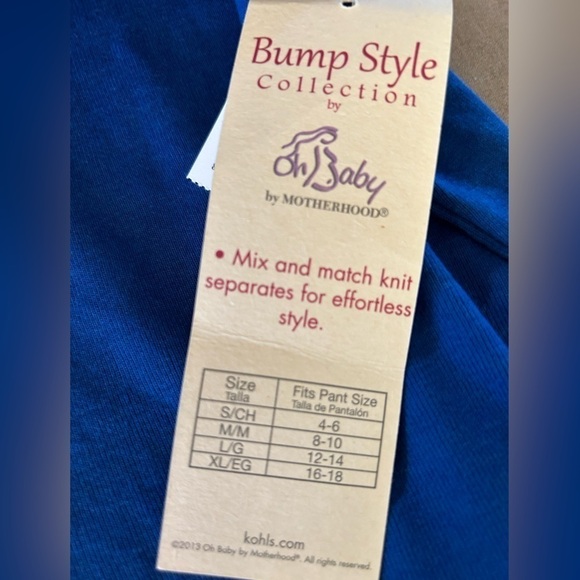 Oh Baby by Motherhood blue maternity top NWT in size XL. E17 - Picture 7 of 7